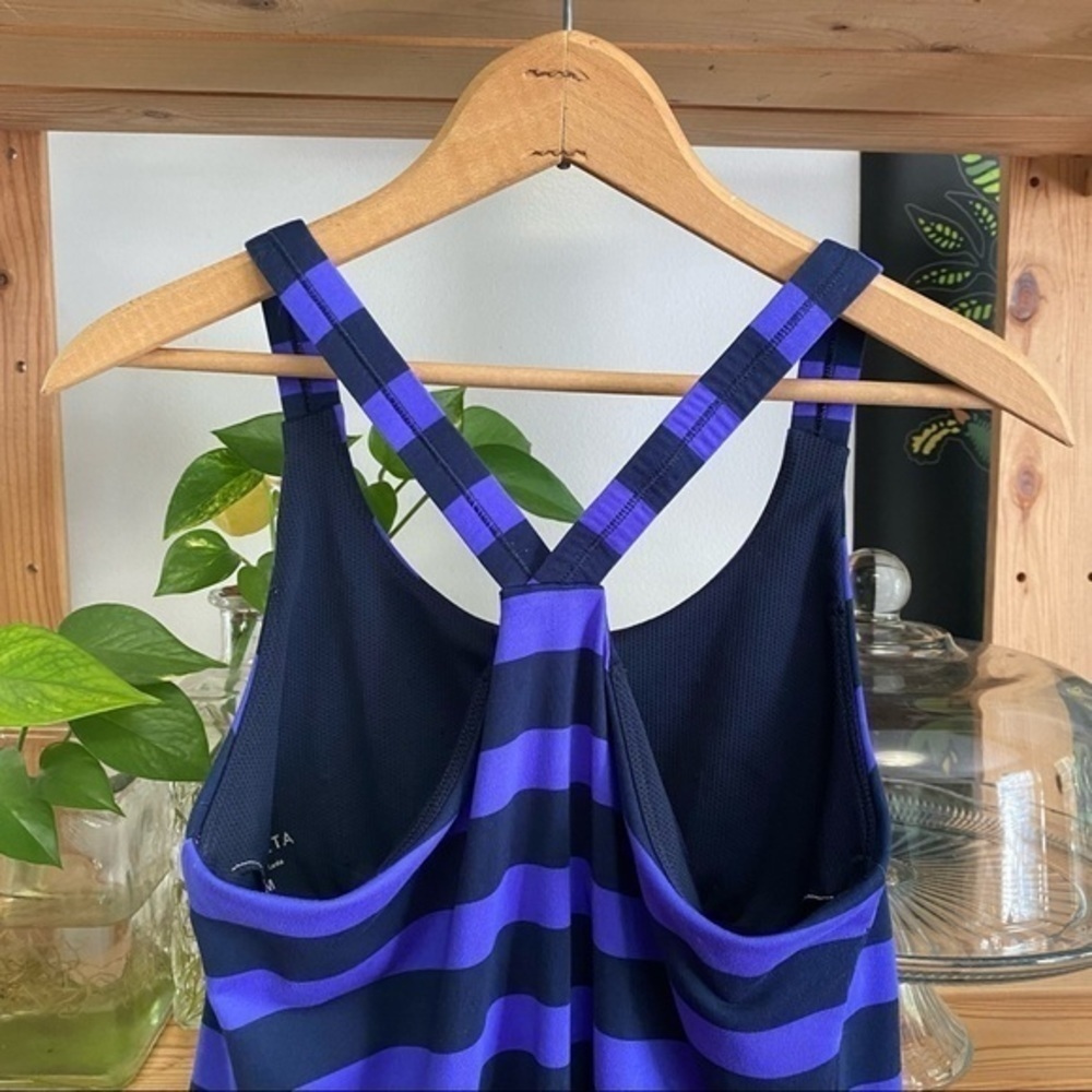Athleta Optimism Tank Bold Stripe Top Purple Stripe Medium - Picture 10 of 15